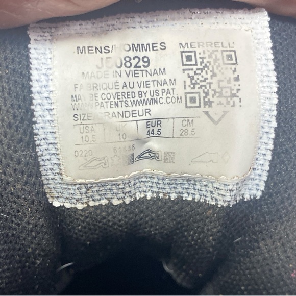 Merrell Men's Gray and Black Waterproof Hiking Shoes J50829 Size 10.5 - Picture 5 of 5